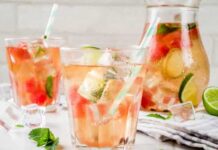 Muito refrescante! Suco detox de melancia, gengibre e hortelã