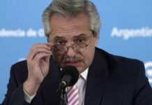 Presidente argentino anuncia que testou positivo para a Covid-19