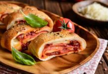 Receita de pão recheado com presunto e queijo