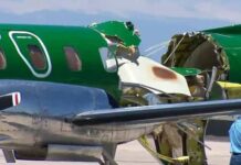 Após colisão aérea piloto pousa sem perceber avião quase partido