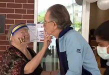 Idosos casados há 60 anos se reencontram após quatro meses confinados