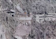 O rastro de destruição deixado pelo vulcão Semeru na Indonésia