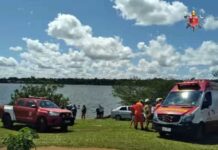 Lancha com 4 pessoas afunda em lago de Brasília