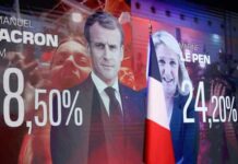 Macron e Le Pen vão duelar no 2º turno da eleição presidencial na França