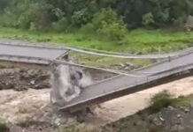 Ponte desaba nove anos após ser construída. "Podia ter sido uma tragédia"