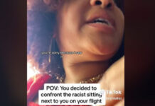 Mulher negra vê mensagens racistas de homem ao lado em voo e o confronta
