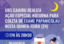 UBS Cajuru realiza ação especial noturna para coleta de exame Papanicolau nesta quinta-feira (24)
