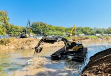 Megaoperação retira quase 100 caminhões de sedimentos do Rio Sorocaba no fim de semana (16 e 17)