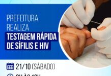 Prefeitura de Sorocaba realiza ação de testagem rápida de HIV e Sífilis neste sábado (21)