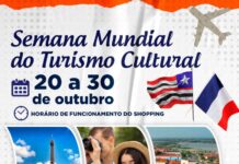Semana Mundial do Turismo Cultural ocorrerá de 20 a 30 de outubro no Pátio Cianê Shopping