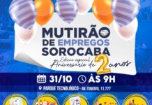 “Mutirão de Empregos Sorocaba” – Edição especial de aniversário de 2 anos traz milhares de vagas, cursos de capacitação, palestras, cases de sucesso e grande novidade