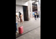 Mulher nua atacou vários passageiros no aeroporto de Santiago do Chile