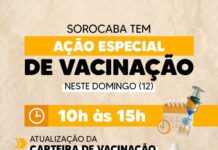 Prefeitura de Sorocaba realiza ação especial de vacinação neste domingo (12) no Complexo Humberto Reale na Vila Hortência