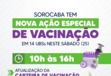 Sorocaba tem nova ação especial de vacinação em 14 UBSs neste sábado (25)