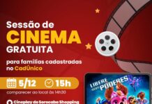 Prefeitura de Sorocaba promove cinema gratuito a famílias cadastradas no CadÚnico