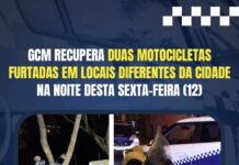GCM recupera duas motocicletas furtadas em locais diferentes da cidade na noite desta sexta-feira (12)