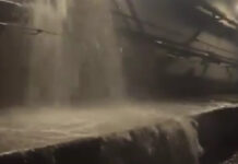 As imagens do túnel inundado que cancelou 14 trens na Inglaterra