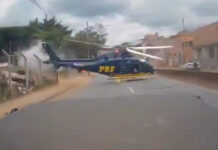 Helicóptero pousa em estrada após "perda súbita de rotação" em BH