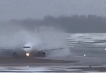 Avião derrapa em pista com gelo no aeroporto da Lituânia. Veja o vídeo
