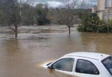 Cidade francesa fica parcialmente submersa após fortes chuvas