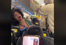 Mulher é detida a bordo após reação bizarra viralizar; confira