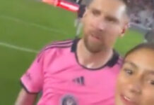 Pequena torcedora invade gramado corre até Messi e filma tudo
