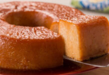 Sobremesa deliciosa: Pudim de tapioca com sequilhos
