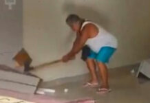 Cliente destrói móveis de loja no RJ com machado após se irritar com atraso