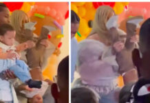 Rihanna é criticada após segurar filho mais velho de ponta-cabeça durante festa de aniversário