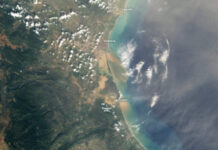 Imagem de satélite mostra o impacto da tempestade na Espanha