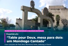 Teatro Municipal de Sorocaba recebe espetáculo “Table pour Deux, mesa para dois: um Monólogo Cantado” neste domingo (11)
