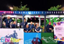 Ônibus do City Tour é exibido na Festa Julina de Sorocaba e oferece informações aos munícipes