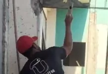 ‘Não me pagaram’, diz homem que destruiu obra após não receber pagamento