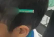 Estudante finca lápis na cabeça de colega durante briga em escola no litoral de São Paulo