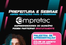 Nova palestra do Empretec acontece nesta quarta-feira (6)