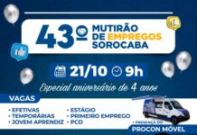 O Mutirão de Empregos Sorocaba – Edição especial de aniversário de 4 anos terá palestra do empresário Darlan Sousa