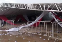 SP: Uma pessoa morre e 40 se ferem em queda de estrutura durante festa