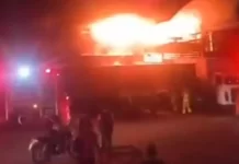 Incêndio de grande porte destrói 28 lojas na Ceasa do Rio