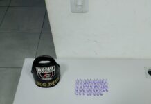 GCM detém rapaz por tráfico de drogas em praça no bairro Terras de Arieta