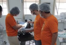 Mais de 170 pessoas participam da ação de campanha Dezembro Laranja, de prevenção ao câncer de pele, na Policlínica