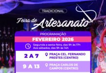 Confira a programação da Feira do Artesanato de Sorocaba no mês de fevereiro de 2026