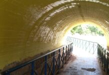 Túnel da ciclovia na Avenida Dom Aguirre recebe pintura e manutenção da iluminação em LED