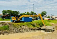 Saae/Sorocaba faz limpeza e manutenção preventiva em Reservatório de Detenção de Cheias (RDC) do Jardim Maria do Carmo