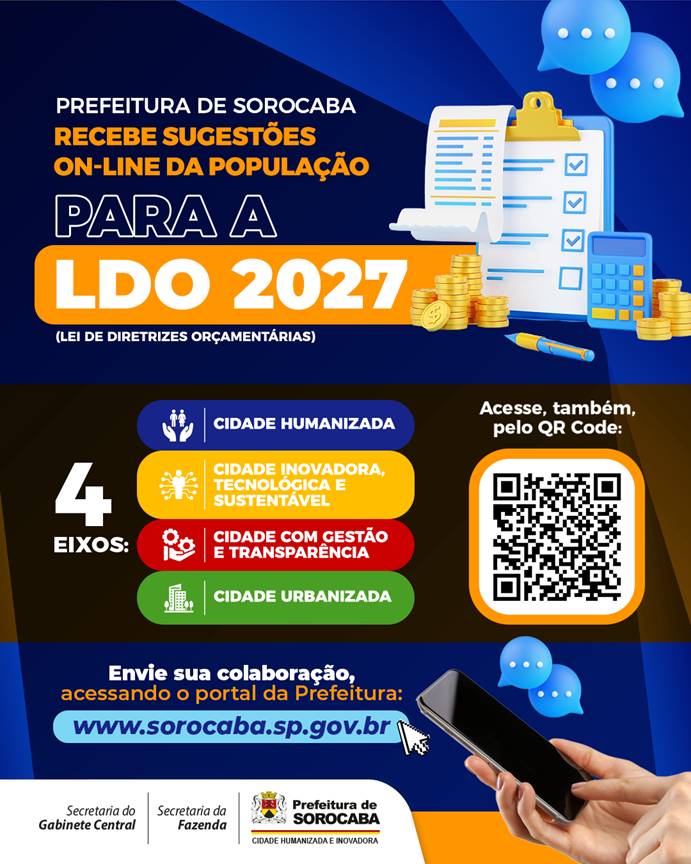 Prazo para população sugerir propostas à LDO 2027 termina nesta terça-feira (17)