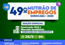 Com foco na Construção Civil e no Mercado Imobiliário, Prefeitura organiza 49.º Mutirão de Empregos no dia 26 de maio