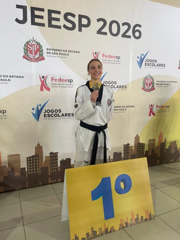 Sorocaba conquista ouro no taekwondo feminino nos Jogos Escolares do Estado de São Paulo