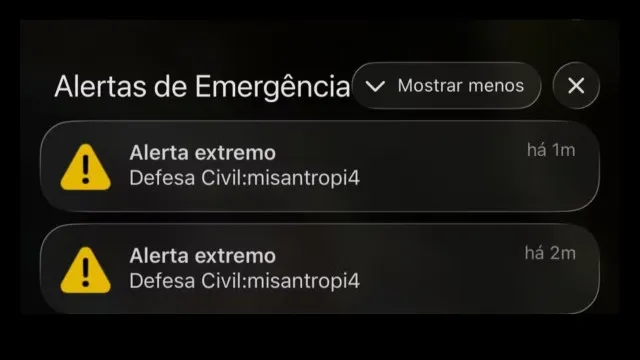 Ataque alienígena em BH, misantropia em SP: veja cronologia dos alertas falsos da Defesa Civil