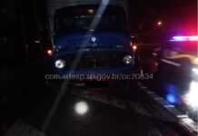 Pedestre Morre Após Queda de Viaduto e Ser Atingido por Caminhão no viaduto na Entrada do Bairro Aparecidinha